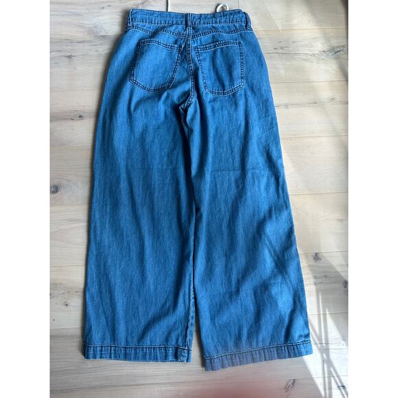 Old Navy Jeans High Rise Drapey Drawcord Denim Lightweight Size 0 Comfort - Picture 6 of 10